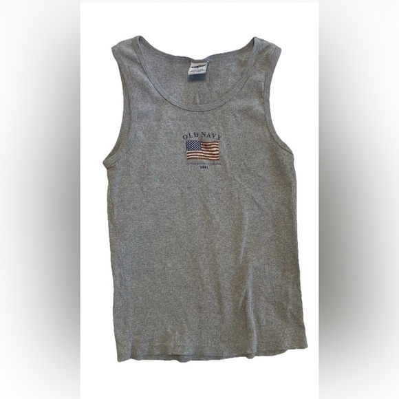 Old Navy Women's Tank Top Size Medium Gray USA 2001 vintage - Picture 5 of 5